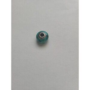 PANDORA Flowers For You Turquoise Green Murano Glass Charm